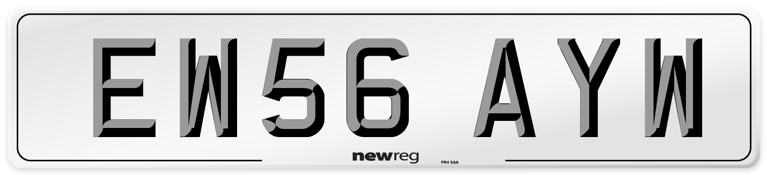 EW56 AYW Number Plate from New Reg